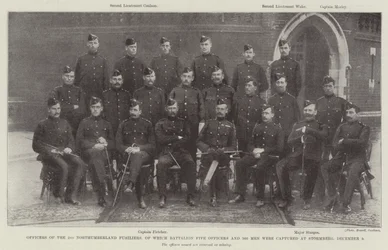 Offiziere der 2. Northumberland Fusiliers, von denen fünf Offiziere und 366 Männer am 9. Dezember in Stormberg gefangen genommen wurden
