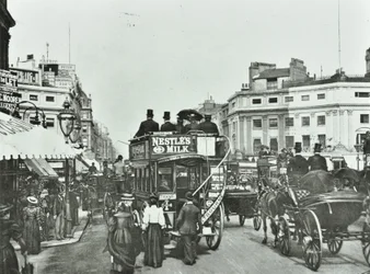 Oxford Circus, Westminster LB: Blick nach Osten, 1895