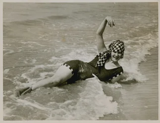 Posieren am Brighton Beach