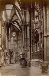 Postkarte mit einem Bild des Chorumgangs in der Westminster Abbey