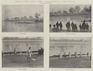 Üben für das Universitäts-Bootrennen