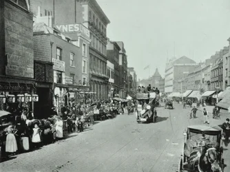 Shoreditch High Street: Blick nach Norden, 1896