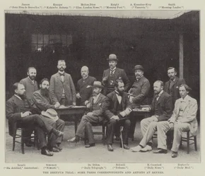 Der Dreyfus-Prozess, einige Pressekorrespondenten und Künstler in Rennes