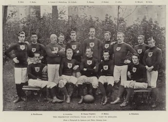 Das Frankfurter Fußballteam, jetzt zu Besuch in England