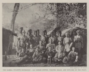 Die Gambia-Strafexpedition, Sir George Denton, Colonel Brake und Offiziere des Stabes