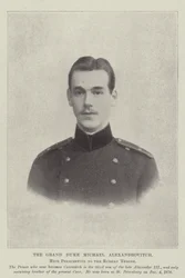 Der Großherzog Michael Alexandrowitsch, Thronfolger des russischen Throns