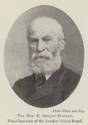 Der ehrenwerte E Lyulph Stanley, stellvertretender Vorsitzender des Londoner Schulvorstands