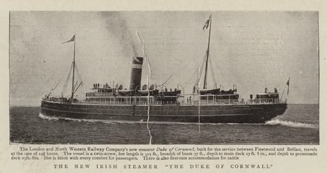 Der neue irische Dampfer The Duke of Cornwall