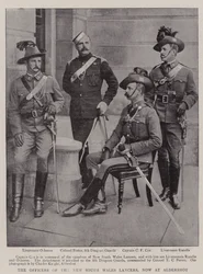 Die Offiziere der New South Wales Lancers, jetzt in Aldershot