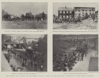 Der jüngste Kohlenstreik in den Vereinigten Staaten, Szenen der militärischen Besetzung des Streikgebiets