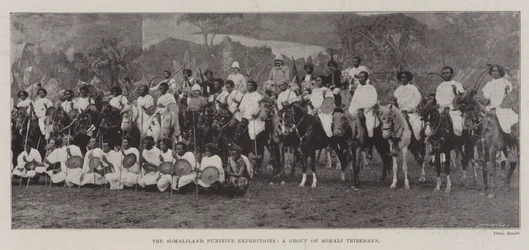 Die Strafexpeditionen in Somaliland, eine Gruppe von Somali-Stammesangehörigen