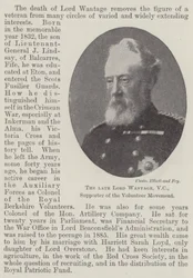 Der verstorbene Lord Wantage, VC, Unterstützer der Freiwilligenbewegung