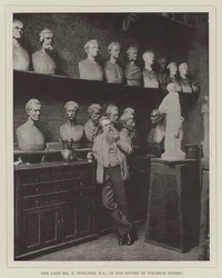 Der verstorbene Mr. T. Woolner, RA, in seinem Studio in der Welbeck Street