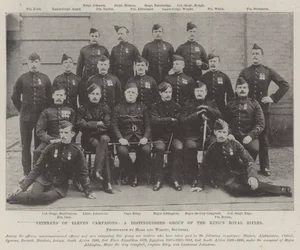 Veteranen von elf Feldzügen, eine angesehene Gruppe der Kings Royal Rifles