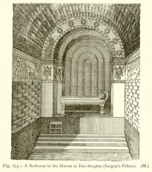 Ein Schlafzimmer im Harem von Dur-Sarginu (Sargons Palast)