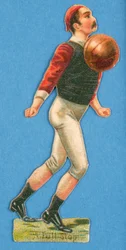 Ein Punkt, Ausschneidefigur eines Fußballspielers, 1880er-90er