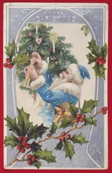 "Ein frohes Weihnachten", viktorianische Karte
