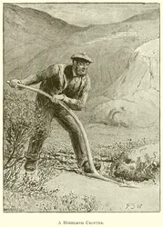 Ein Hochland-Kleinbauer