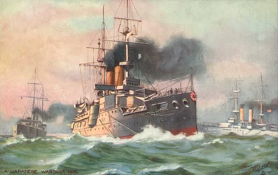 Ein japanisches Kriegsschiff