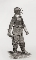 Ein Leichtkavallerist aus der Zeit von Oliver Cromwell, aus 