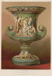 Eine Majolika-Vase aus der Königlichen Manufaktur, Meissen, Sachsen