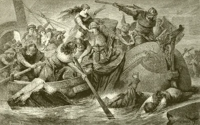 Ein Plünderungsausflug der Wikinger