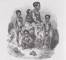Eine Zulu-Familie, aus 