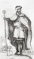 Ein Tempelritter, aus Old England: A Pictorial Museum, veröffentlicht 1847