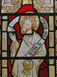 Ein Südfenster mit der Darstellung des Hl. Philippus