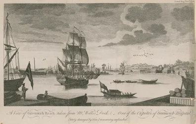 Ein Blick auf Greenwich Reach, aufgenommen von Mr. Wells
