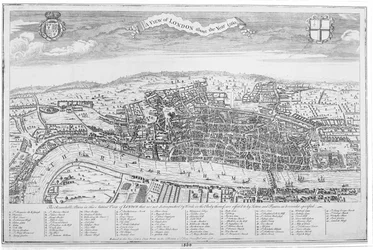 Eine Ansicht von London um das Jahr 1560 (Gravur)