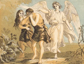 Adam und Eva aus dem Garten vertrieben