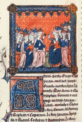 Jüdische Älteste, Chroniken I, aus dem Oscott-Psalter, c.1270