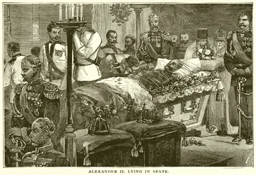 Alexander II. aufgebahrt