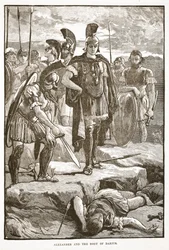 Alexander und der Leichnam des Darius