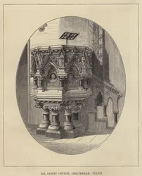 Allerheiligenkirche, Cheltenham, Kanzel (Stich)