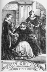 Ende gut, alles gut - Illustration in „Gesammelte Werke von William Shakespeare“ 1866 - Die Illustrationen und die allgemeine Form dieser Ausgabe sind von Cassell