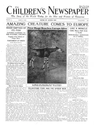 Erstaunliche Kreatur kommt nach Europa, Titelseite der 