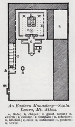 Ein östliches Kloster, Santa Laura, Berg Athos