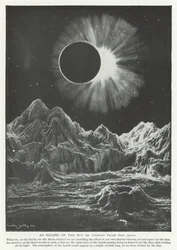 Eine Sonnenfinsternis vom Mond aus gesehen