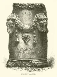 Antiker Altar (Gravur)