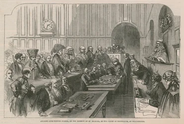 Altes städtisches Pachtbrauch, am Spiegel von St. Michael, im Gericht der Schatzkammer, in Westminster