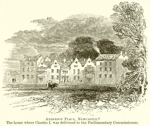 Anderson Place, Newcastle. Das Haus, in dem Karl I. an die parlamentarischen Kommissare übergeben wurde