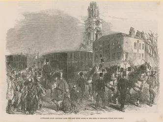 Australisches Gold vom East India Docks zur Bank of England transportiert