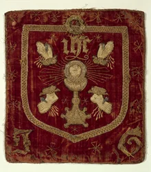 Abzeichen der fünf Wunden Christi (bestickter Stoff)