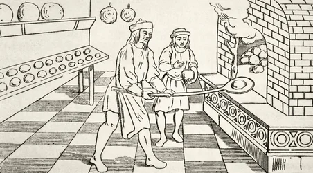 Brotbacken im 15. Jahrhundert, aus 
