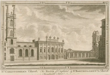 Bank of England, Ostflügel hinzugefügt von Sir Robert Taylor, 1765