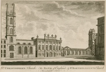 Bank of England, Ostflügel hinzugefügt von Sir Robert Taylor, 1765