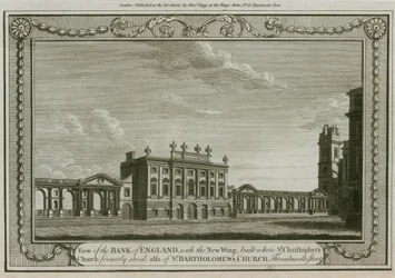 Bank of England, Westflügel hinzugefügt von Sir Robert Taylor, 1783