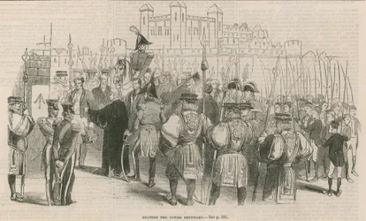 Die Grenzmarkierung des Towers